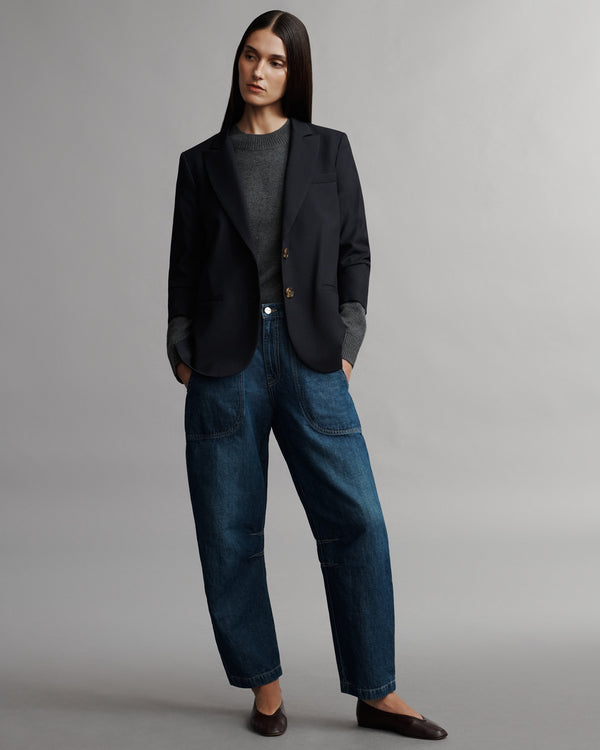TWP Midnight Boyfriend Blazer in Wool Twill view 5
