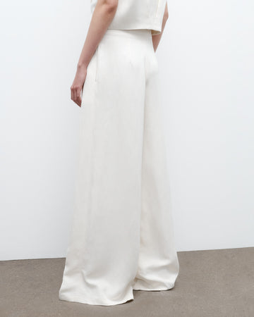 TWP Bone Drew Pant in Coated Viscose Linen view 5