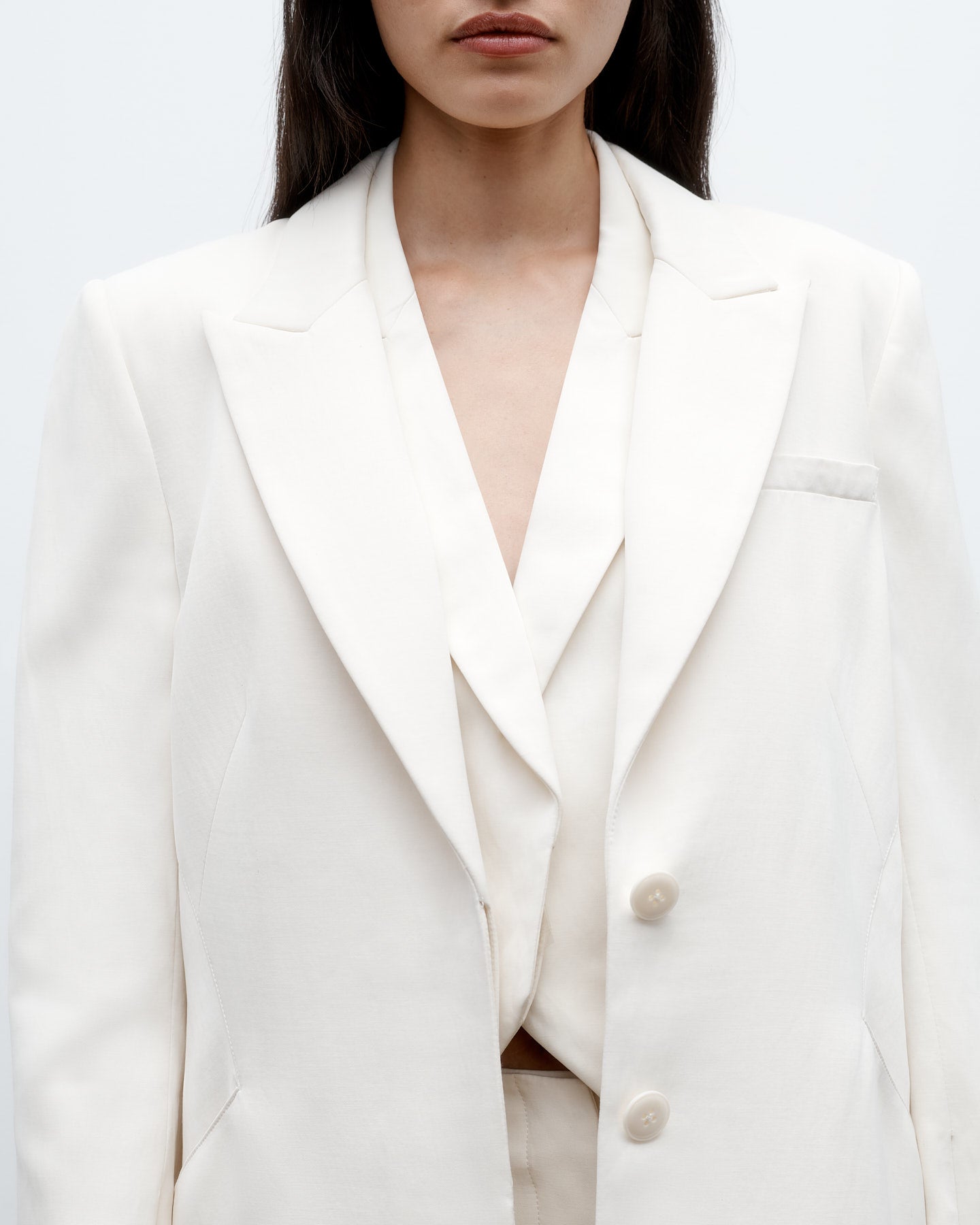 TWP Bone Perfect Boyfriend Blazer in Coated Viscose Linen view 5