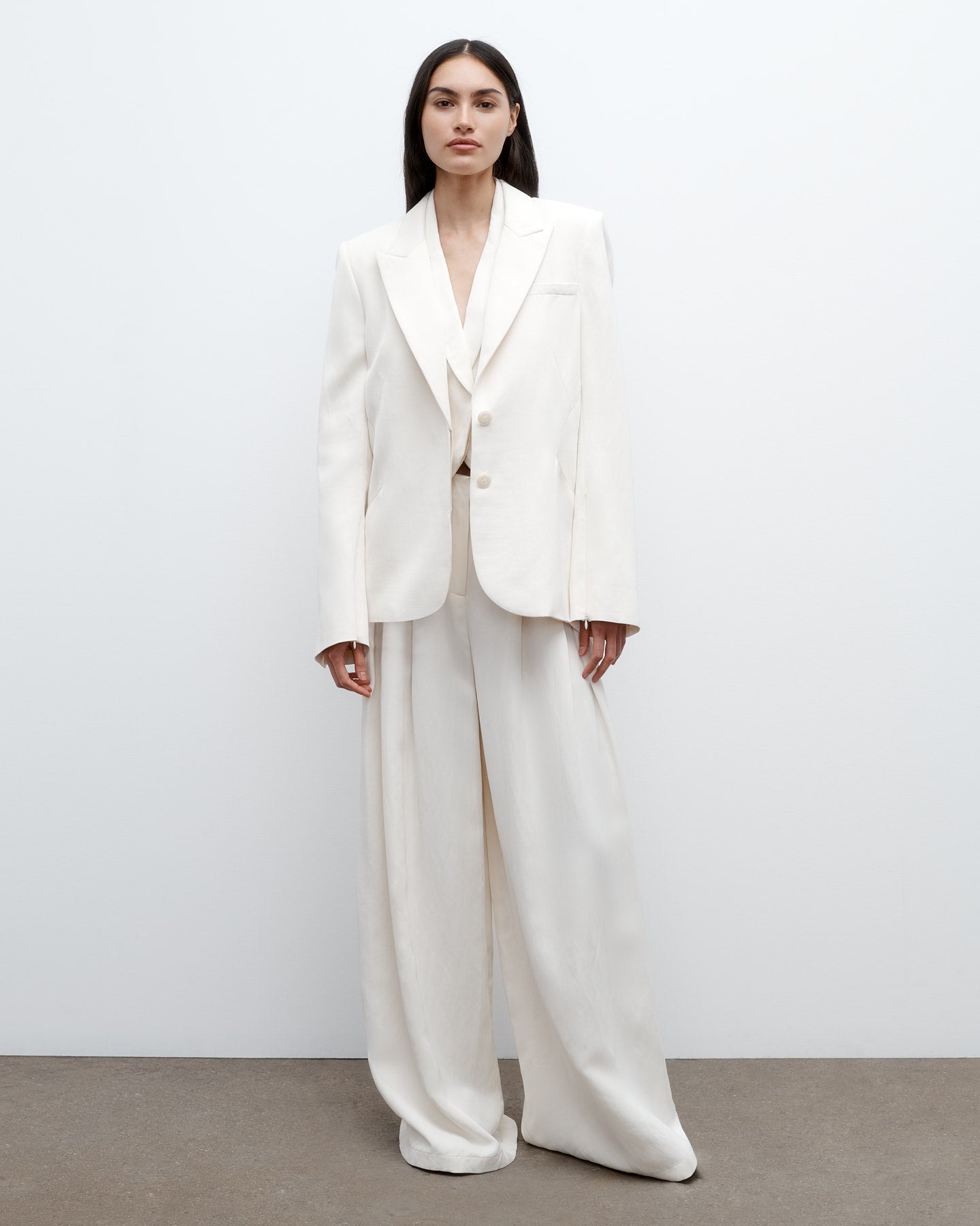 TWP Bone Perfect Boyfriend Blazer in Coated Viscose Linen view 1