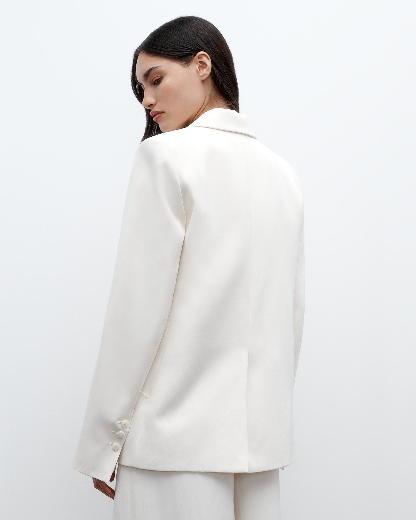 TWP Bone Perfect Boyfriend Blazer in Coated Viscose Linen view 4