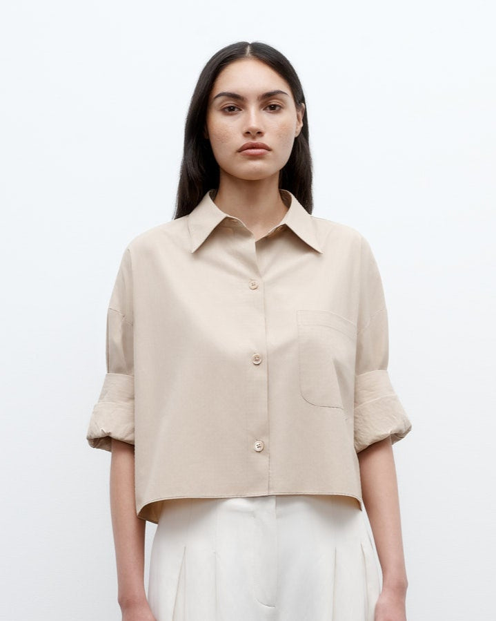 TWP Safari Next Ex Shirt in Vintage Washed Poplin view 1