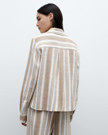 TWP White/khaki New Carter Top in Tosca Barre Linen view 5