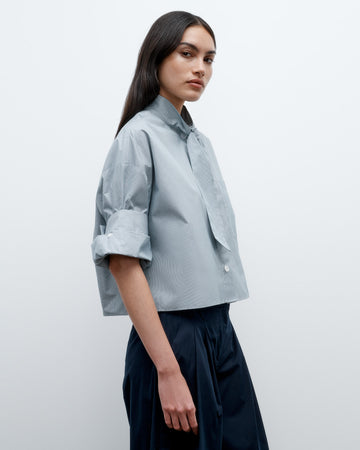 TWP Pinegrove / white Next Ex Shirt with Tie in Baroness Stripe Cotton view 5