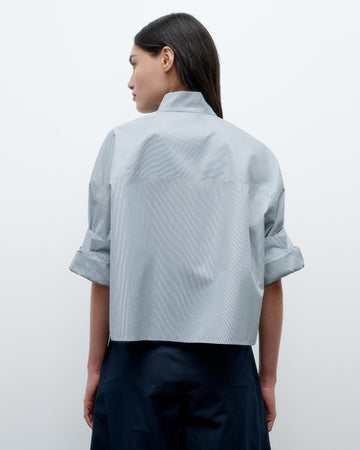 TWP Pinegrove / white Next Ex Shirt with Tie in Baroness Stripe Cotton view 6