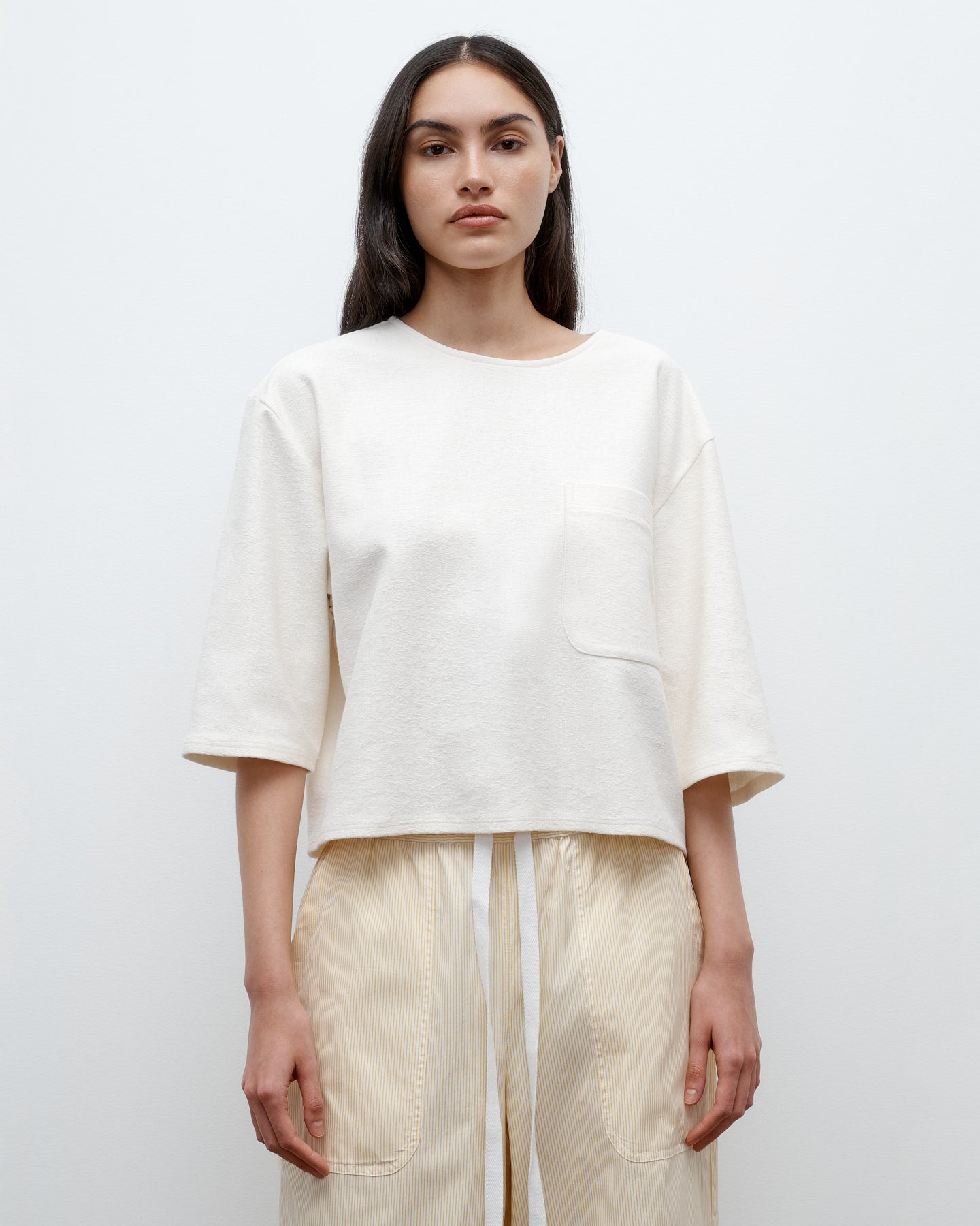 TWP Ivory New Ex T in French Terry view 1