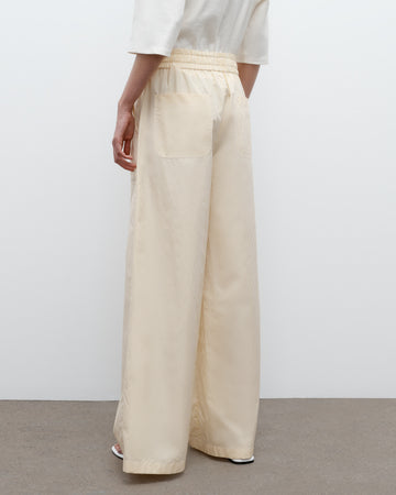 TWP Ivory / yellow Main St. Pant in Banker Stripe Cotton view 6