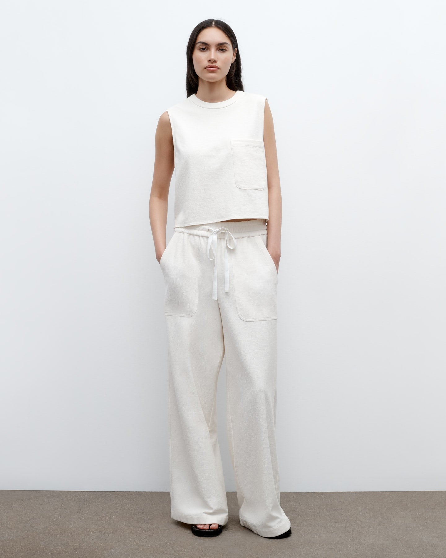 TWP Ivory Main St. Pant in French Terry view 5