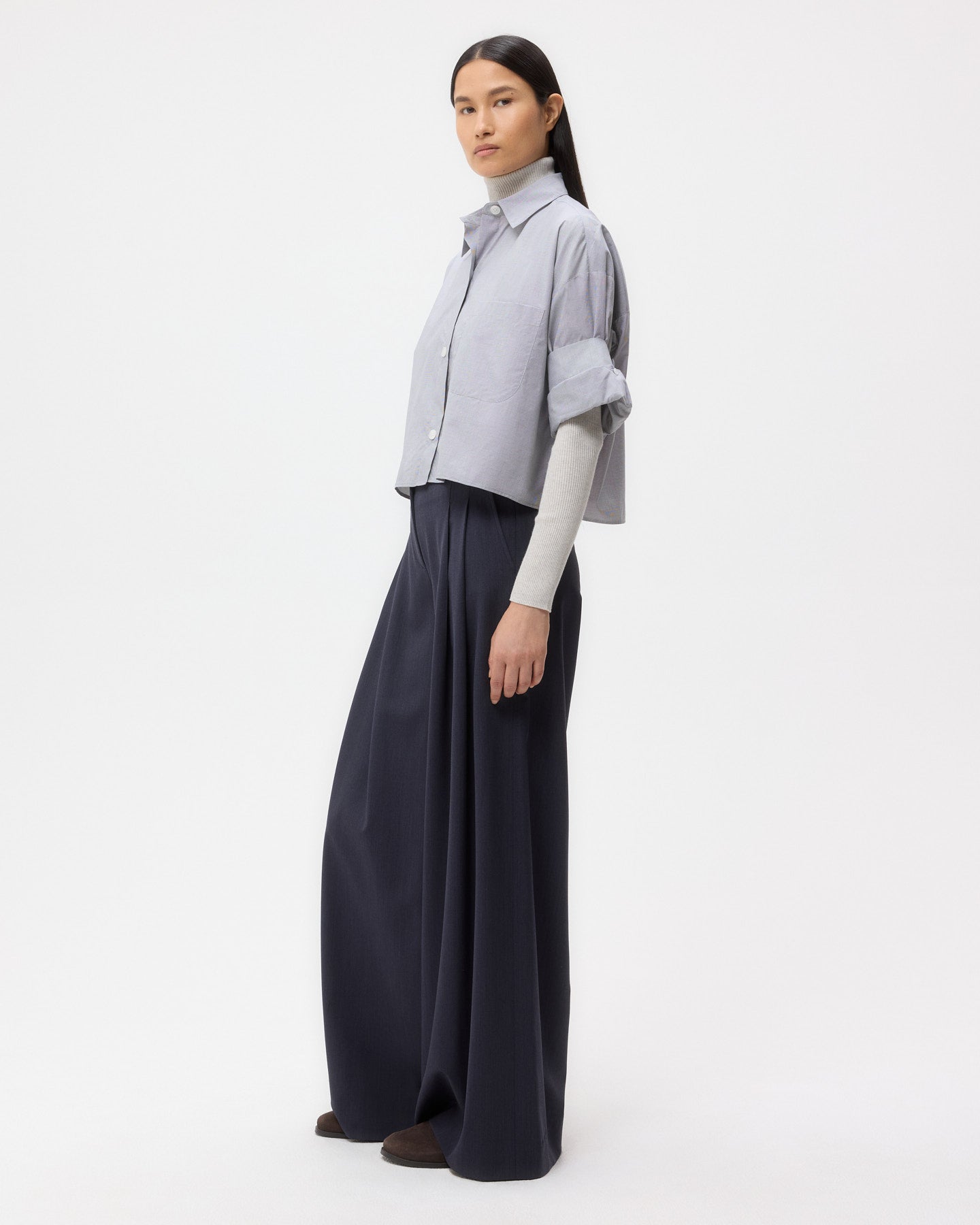 TWP Indigo Didi Pant in Wool Twill view 4