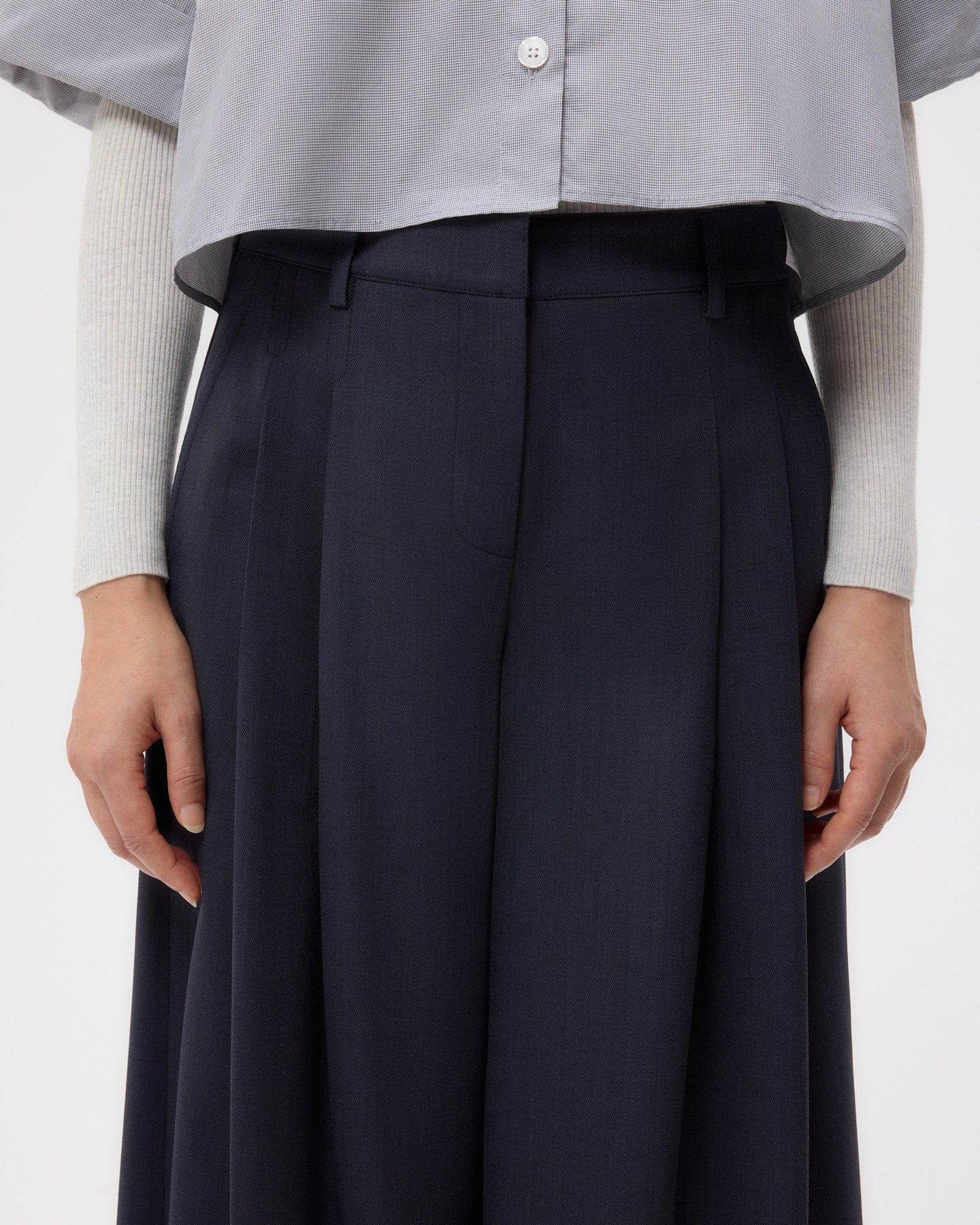 TWP Indigo Didi Pant in Wool Twill view 3
