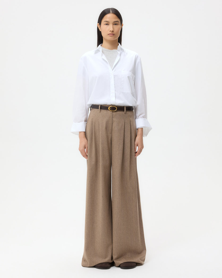 TWP White Next Morning Shirt in Cotton Poplin view 6