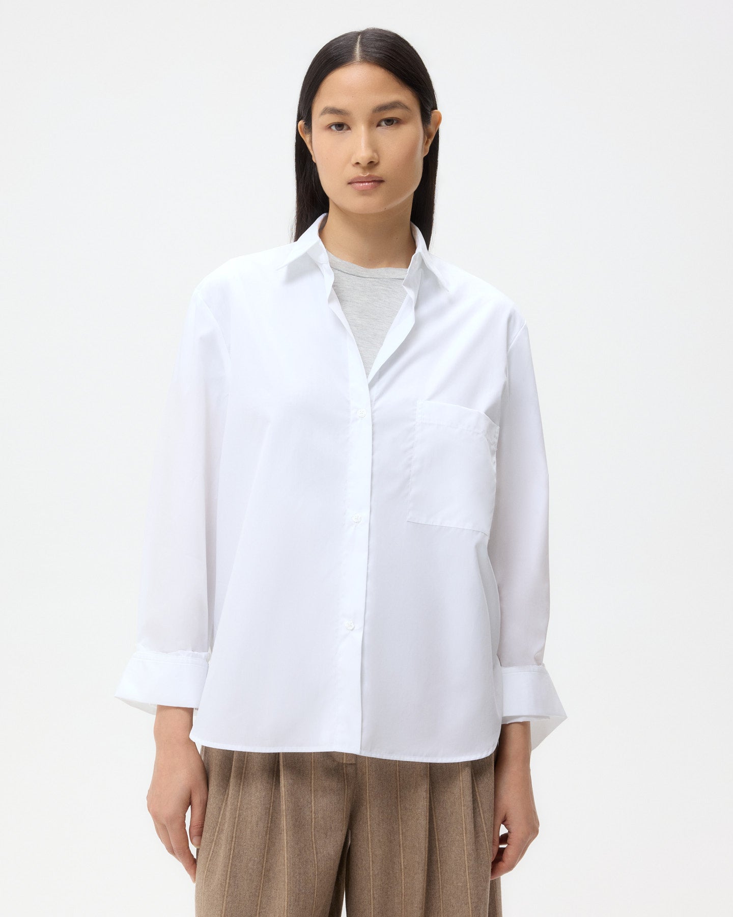 TWP White New Morning After Shirt in Superfine Cotton view 1