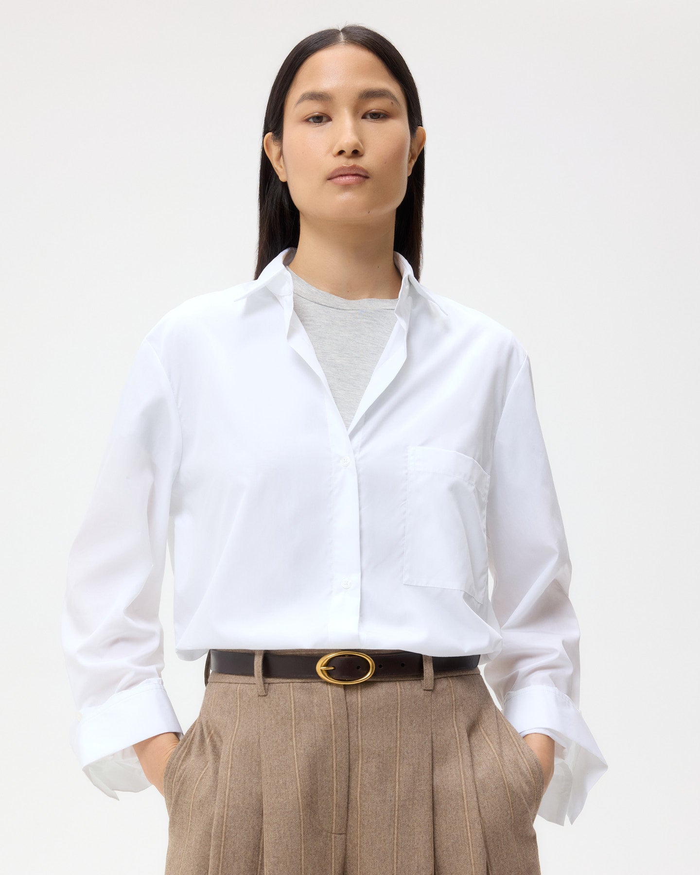 TWP White New Morning After Shirt in Superfine Cotton view 3