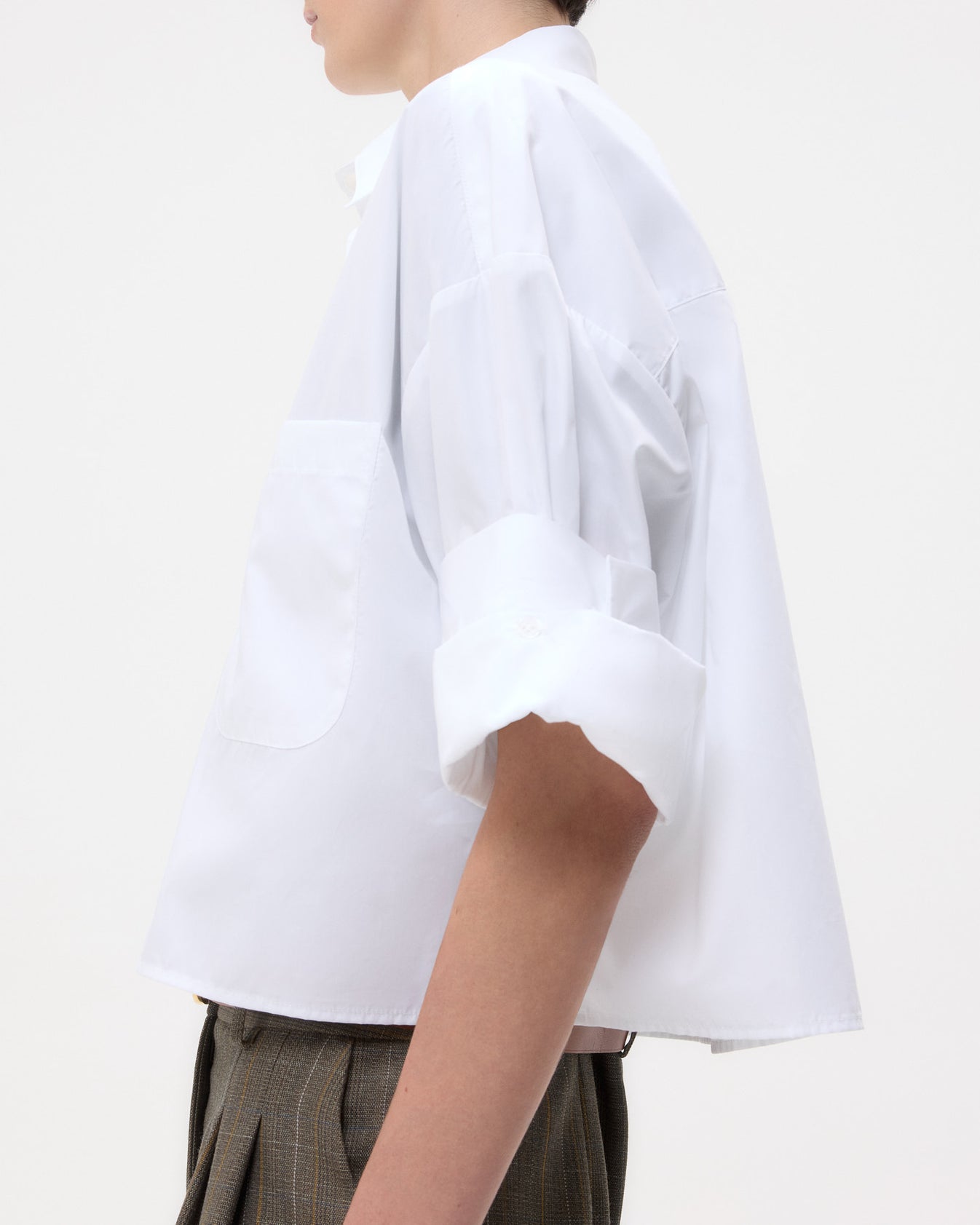 TWP White Next Ex Shirt in Superfine Cotton view 2