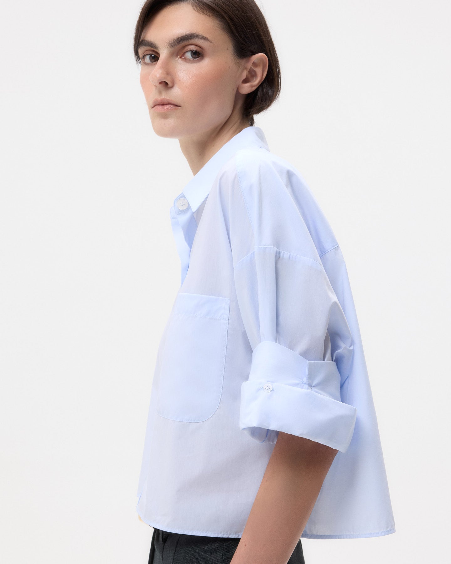 TWP Baby blue Next Ex Shirt in Superfine Cotton view 2