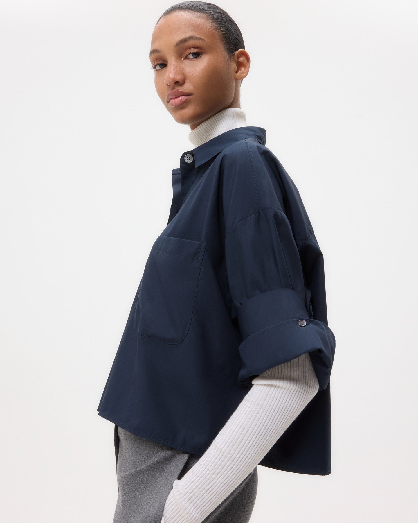TWP Midnight Next Ex Shirt in superfine cotton view 2