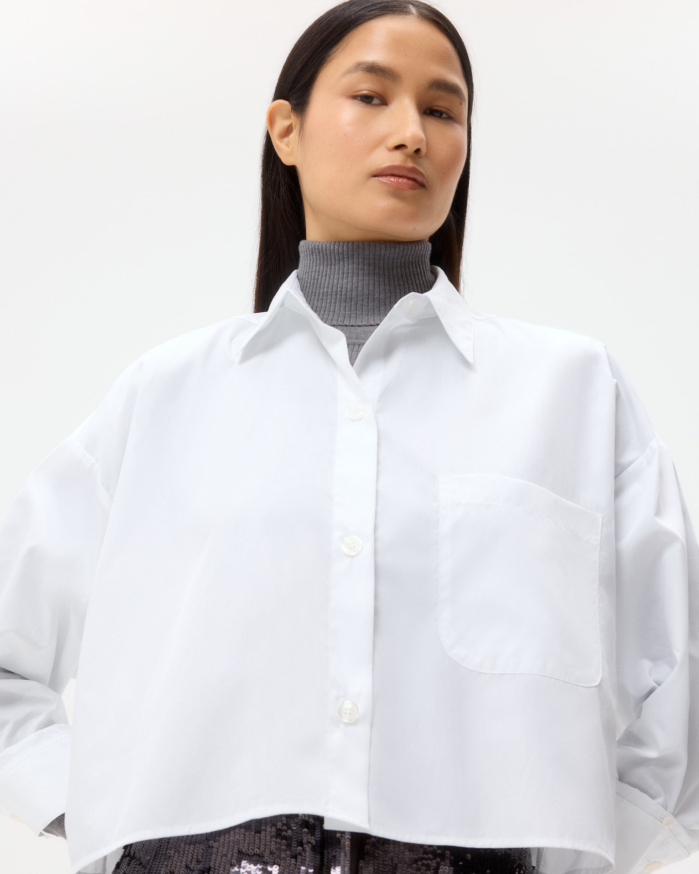TWP White Soon to be Ex Shirt in Superfine Cotton view 2