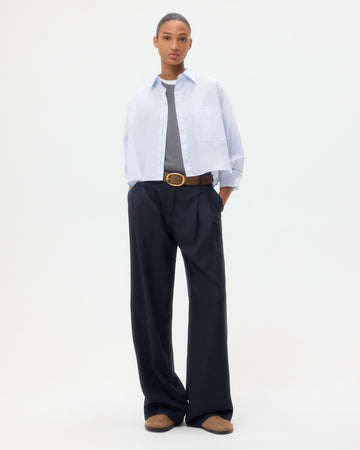 TWP Baby blue Soon to be Ex Shirt in Superfine Cotton view 6