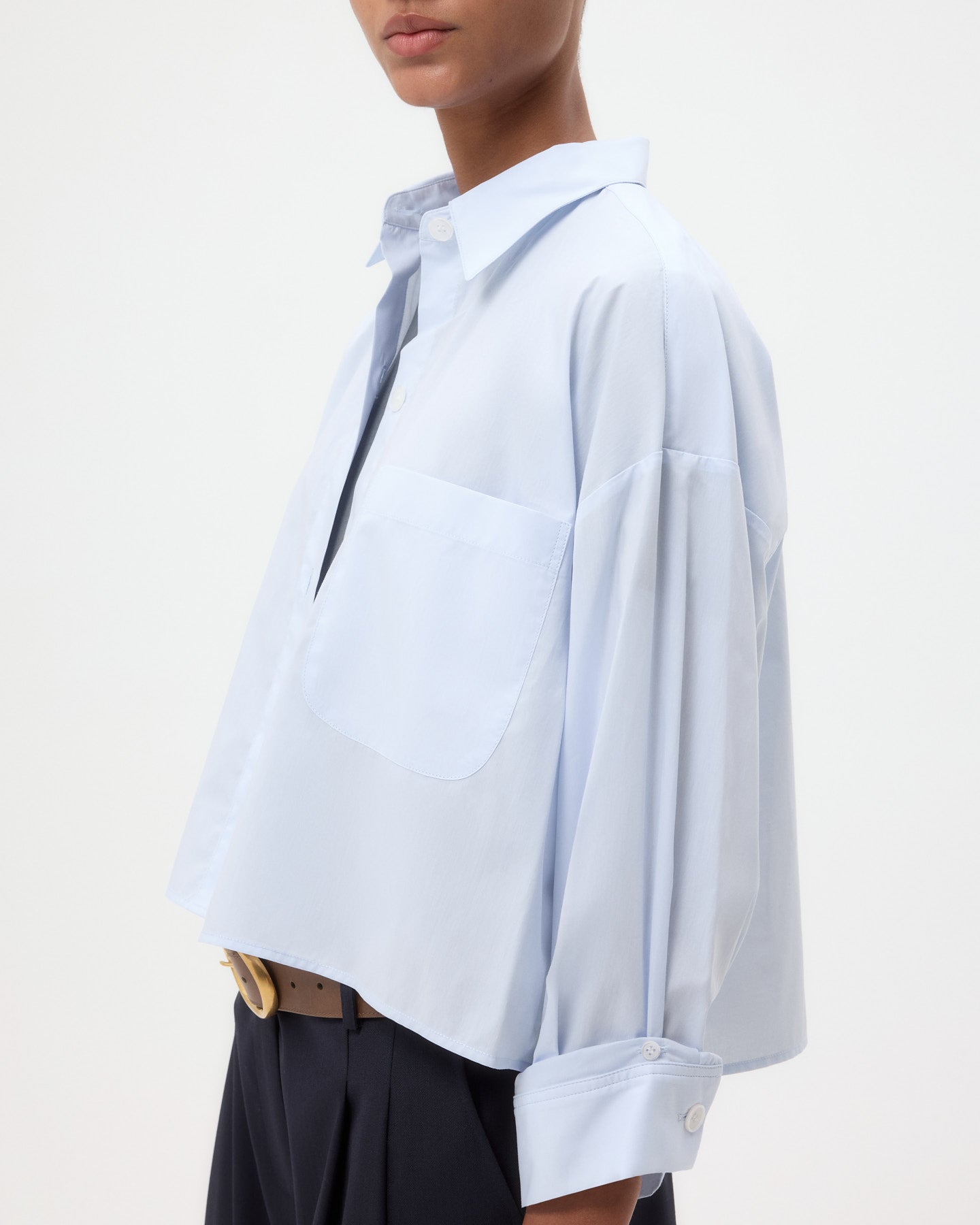 TWP Baby blue Soon to be Ex Shirt in Superfine Cotton view 2