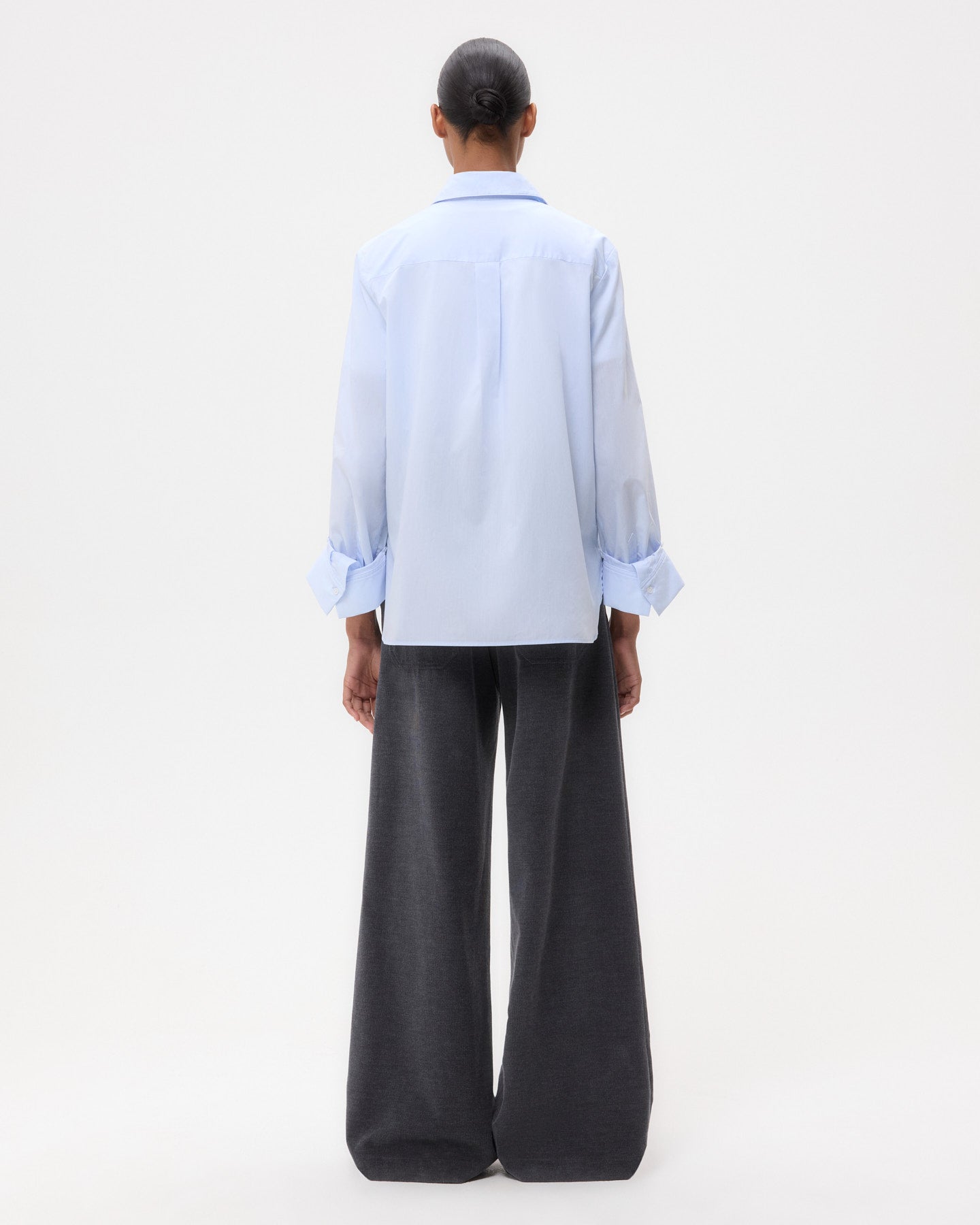 TWP Baby blue Boyfriend Shirt in Superfine Cotton view 5