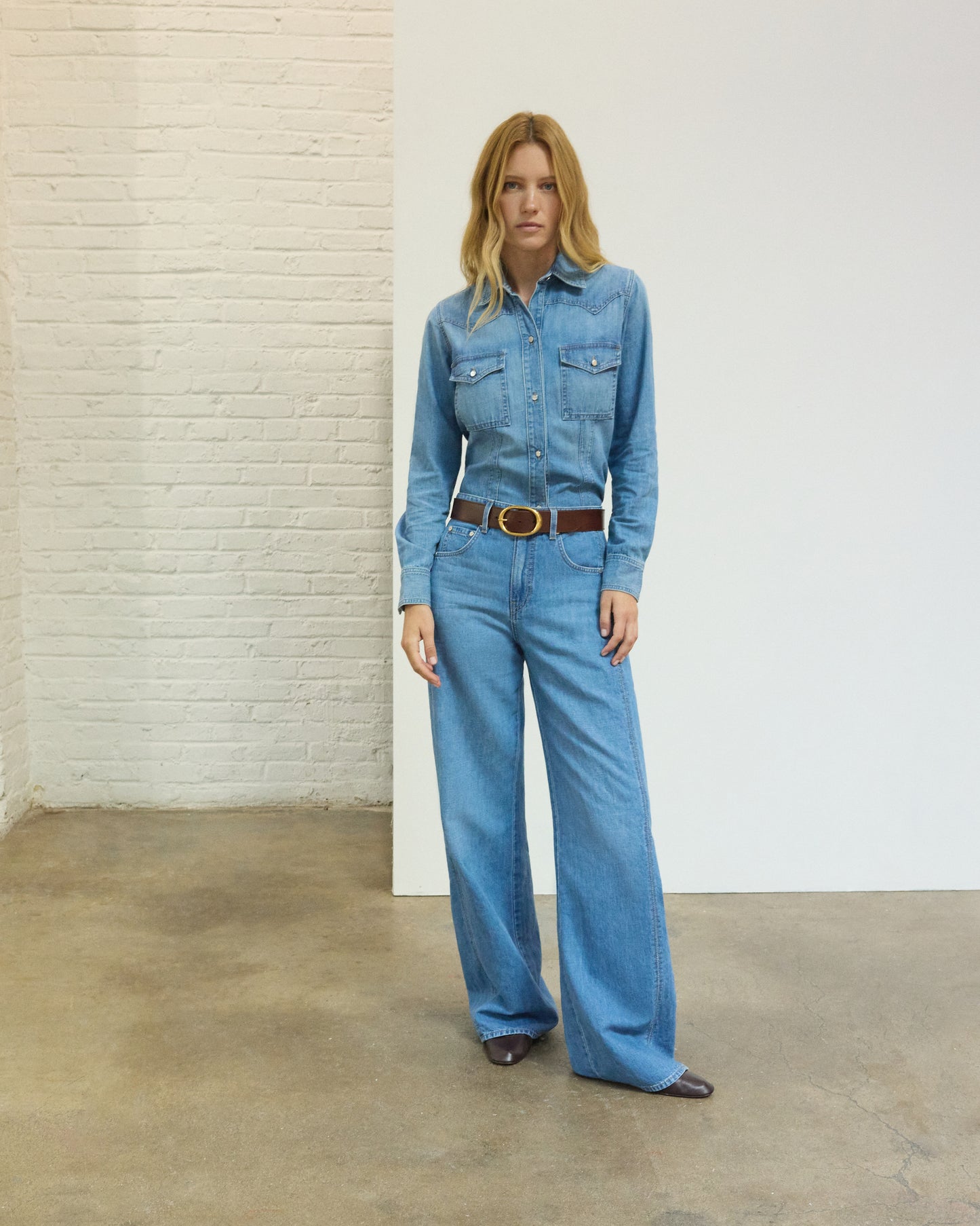 TWP Vintage wash West 11th St. Jean in Linen Cotton Denim view 2