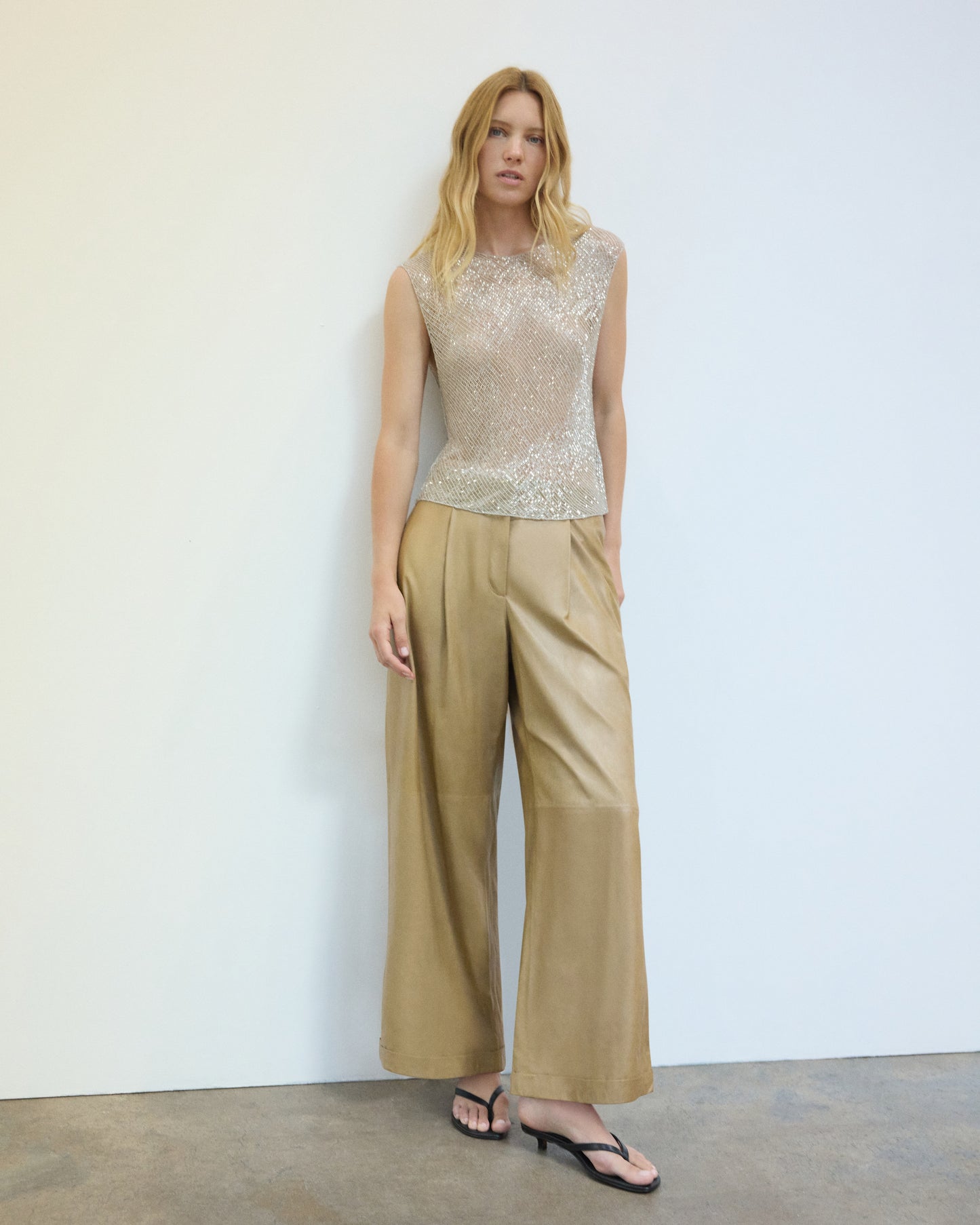 TWP Kelp Houston St. Pant in Paper Leather view 4