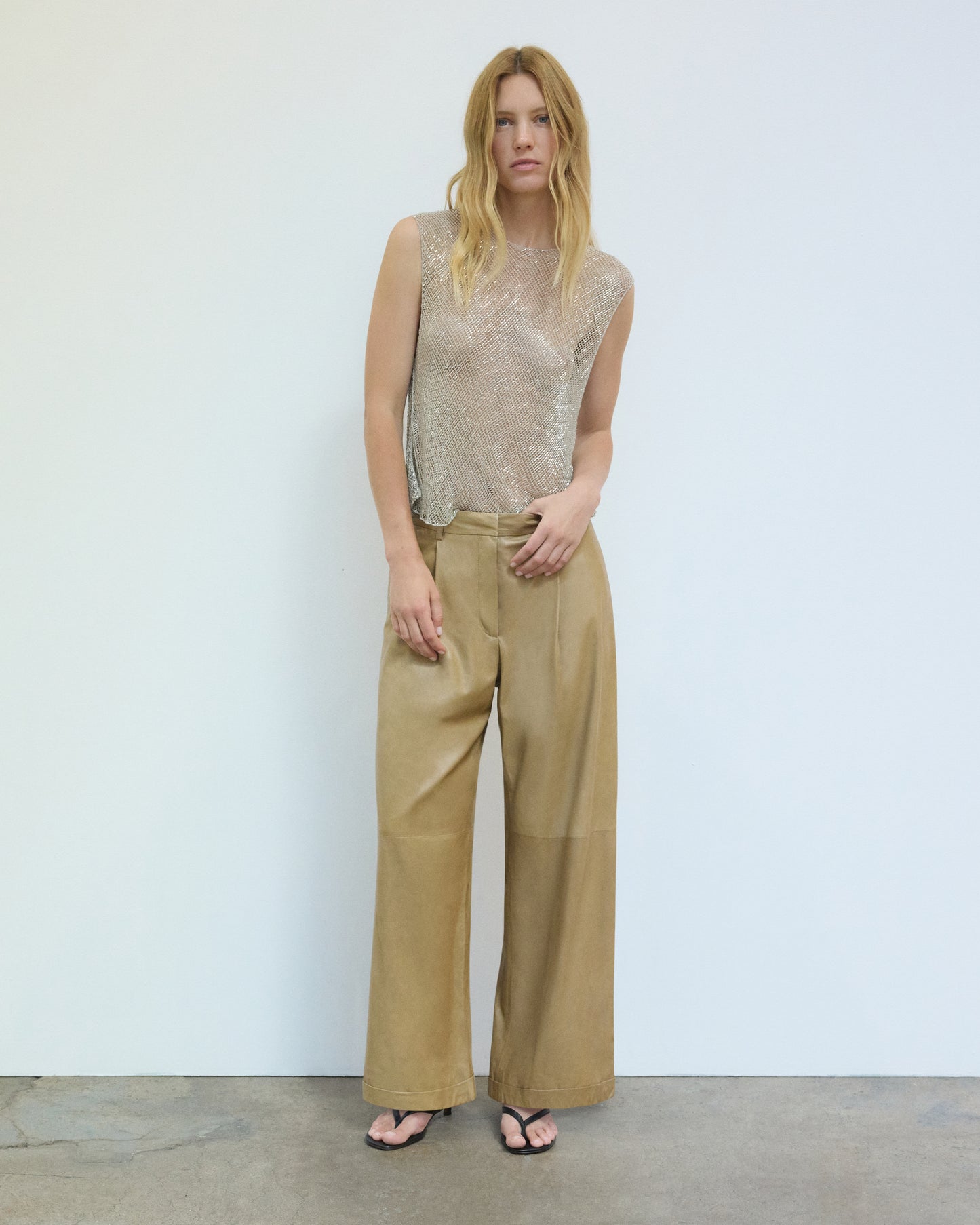 TWP Kelp Houston St. Pant in Paper Leather view 1