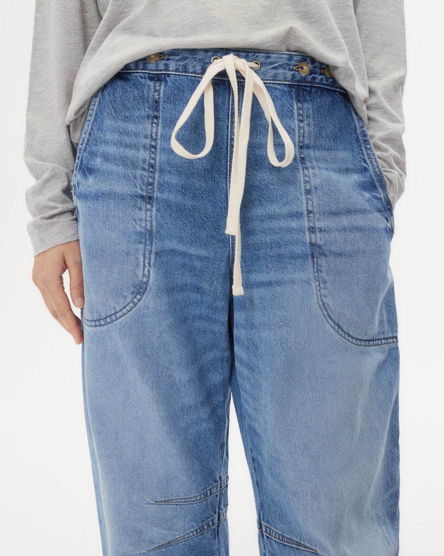 TWP Vintage wash Jetties Beach Jean in Vintage Wash Denim view 1