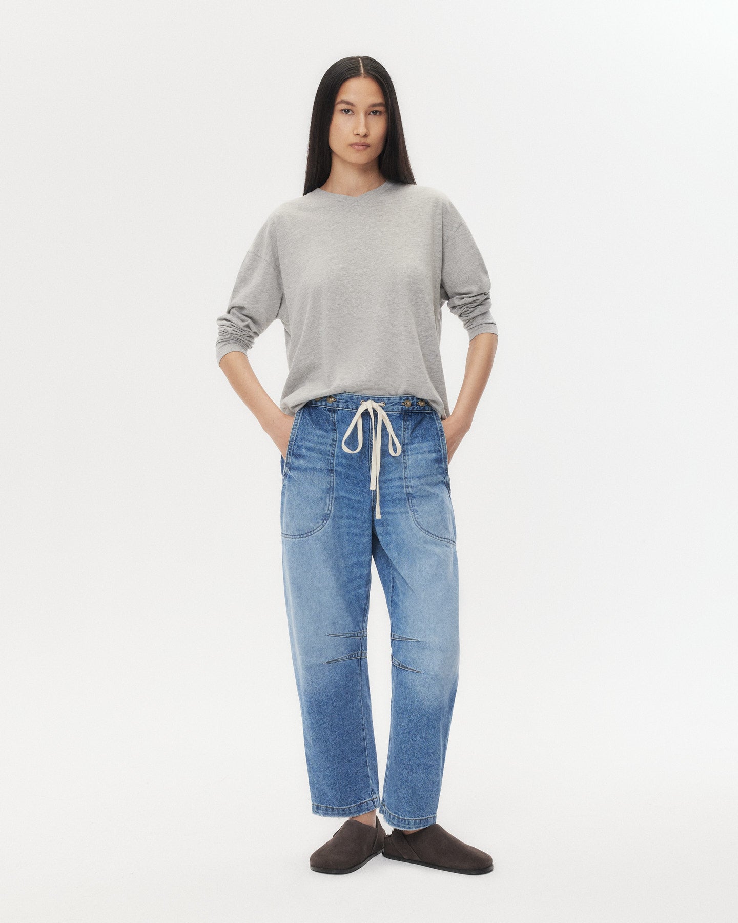TWP Vintage wash Jetties Beach Jean in Vintage Wash Denim view 3