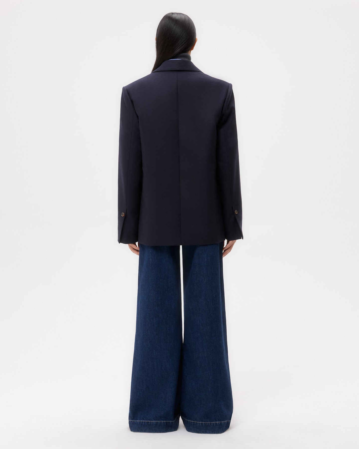 TWP Midnight Jillian Blazer in Wool Flannel view 6