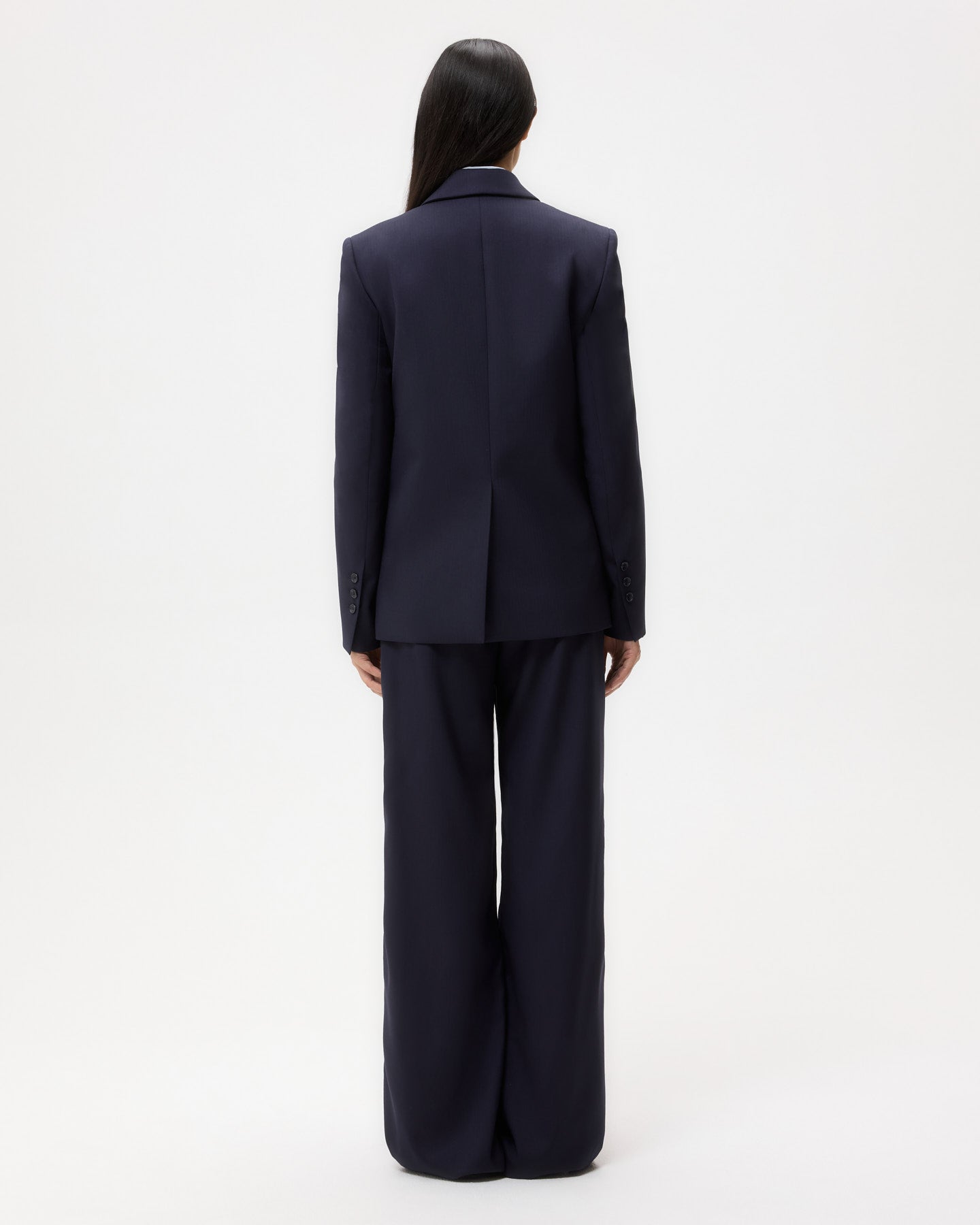 TWP Midnight Perfect Boyfriend Blazer in Micro Herringbone Suiting view 5