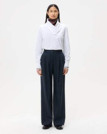 TWP Insignia blue Sulli Pant in Stretch Wool view 6