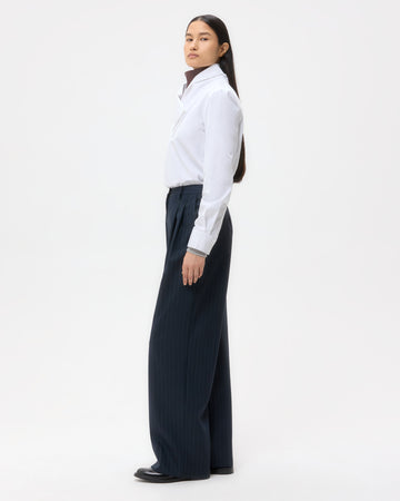 TWP Insignia blue Sulli Pant in Stretch Wool view 4