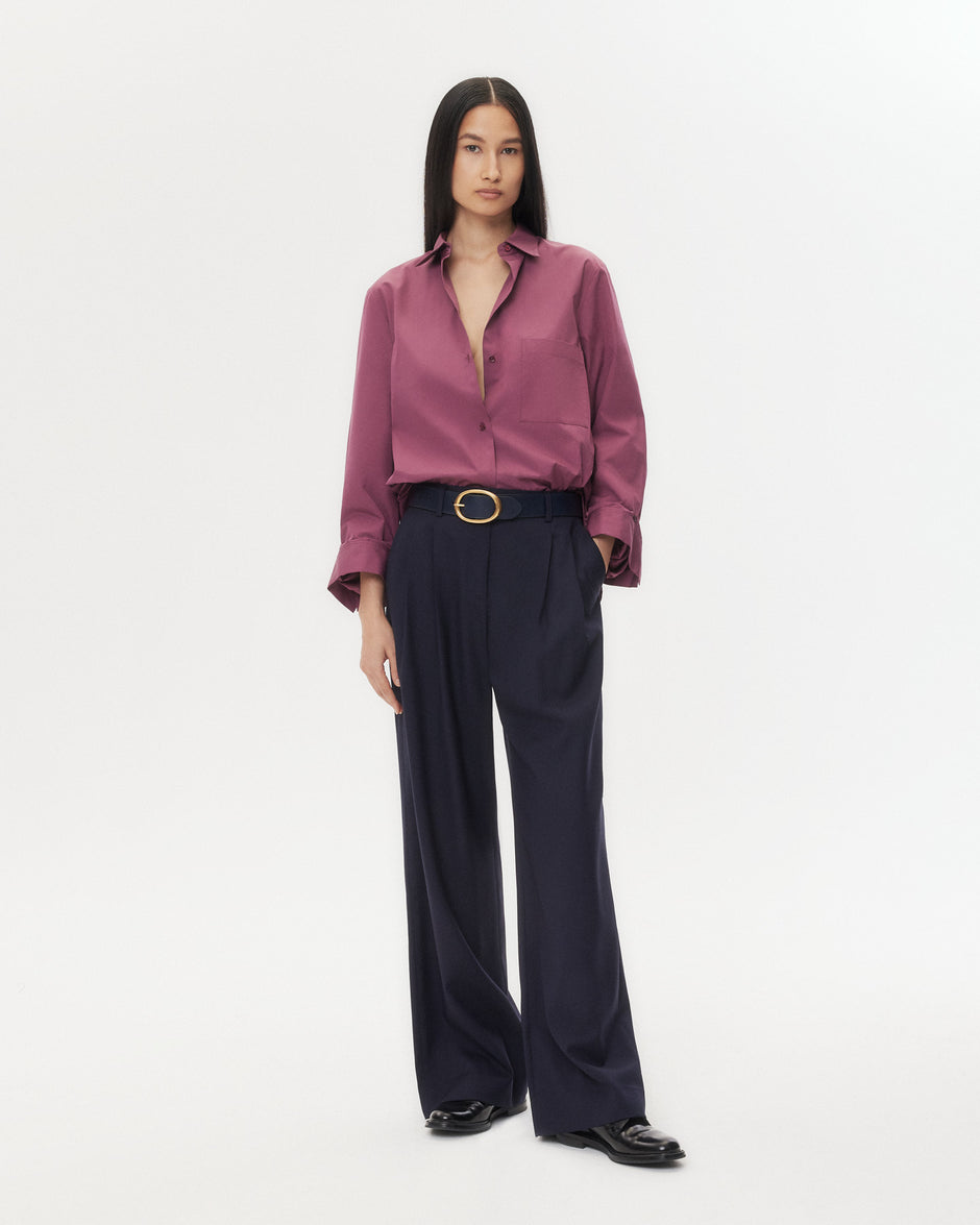 TWP Midnight Sulli Pant in Micro Herringbone Suiting view 3