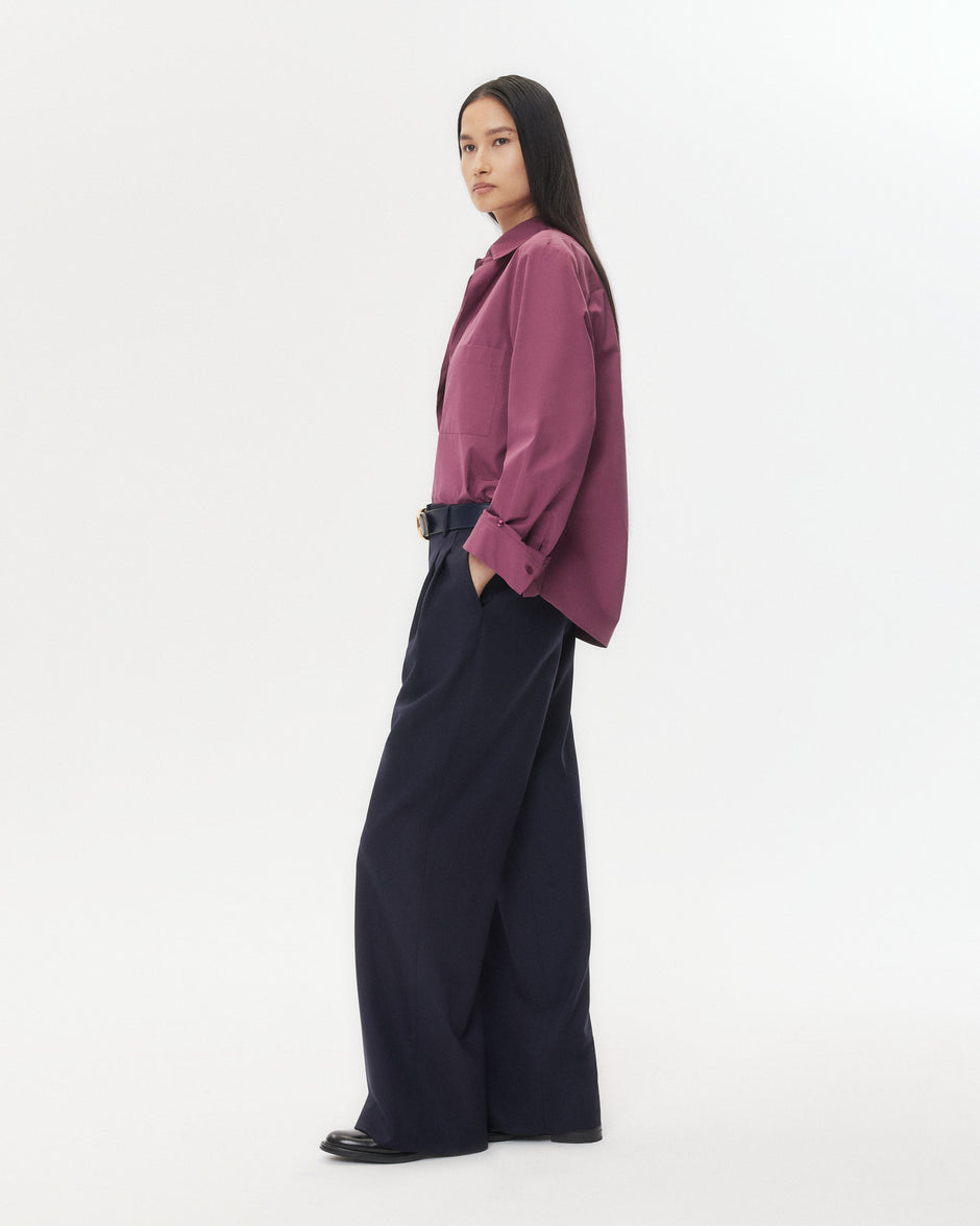TWP Midnight Sulli Pant in Micro Herringbone Suiting view 4
