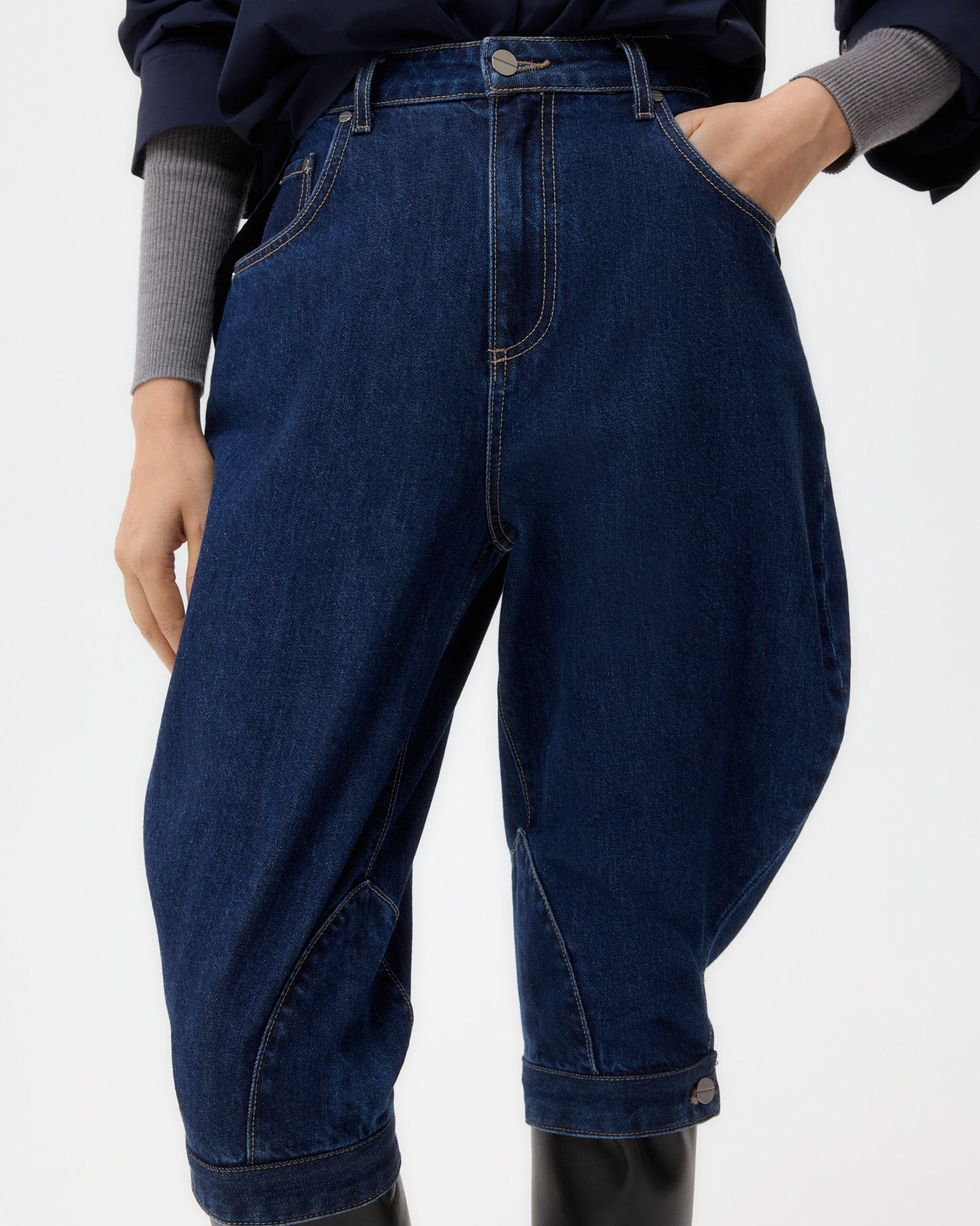 TWP Dark stone Jodhpur in Denim view 3