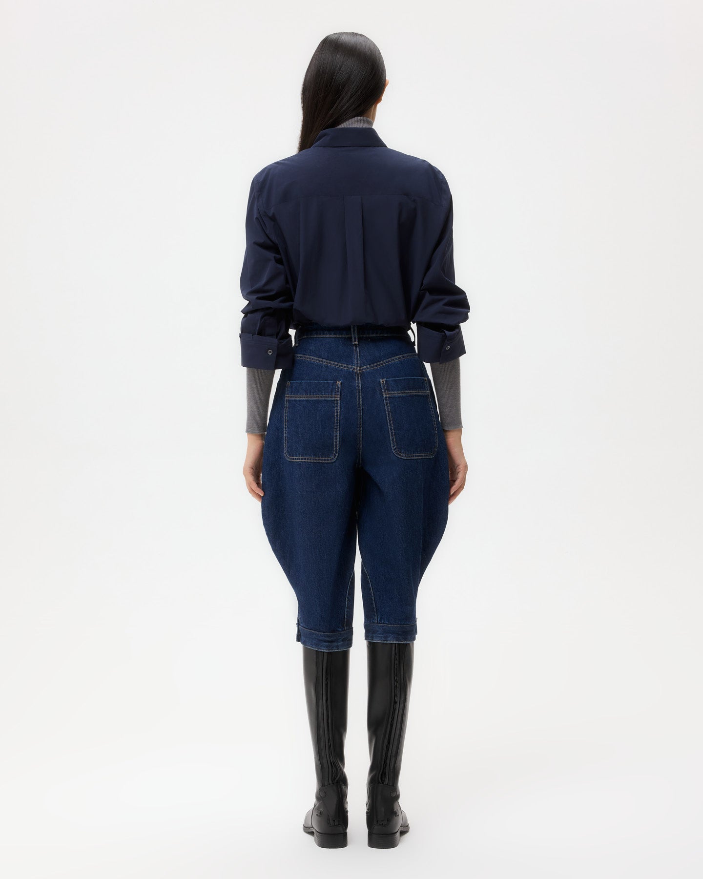 TWP Dark stone Jodhpur in Denim view 5