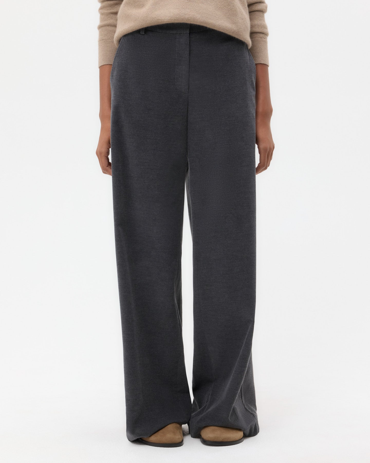 TWP Charcoal heather grey Dylan Pant in Corduroy view 2