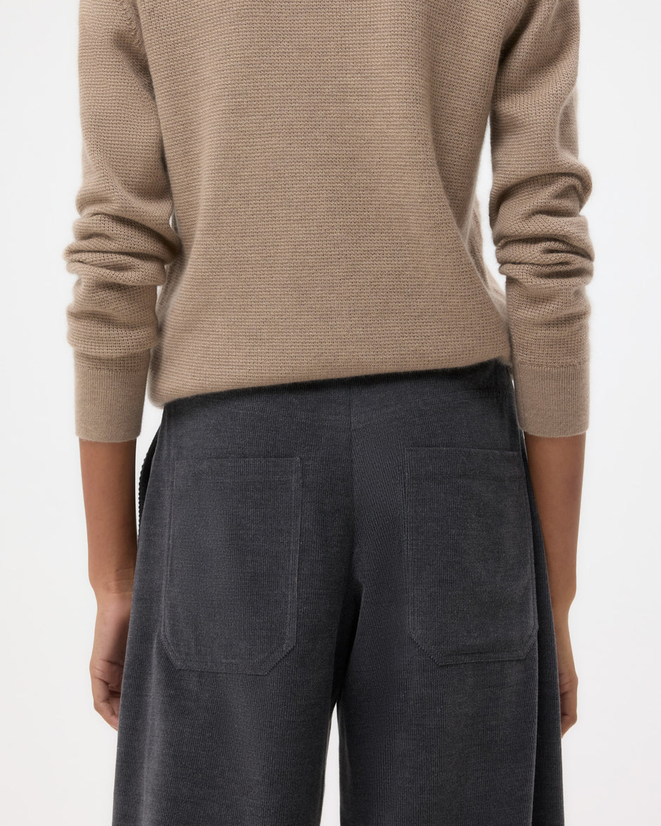 TWP Charcoal heather grey Dylan Pant in Corduroy view 2