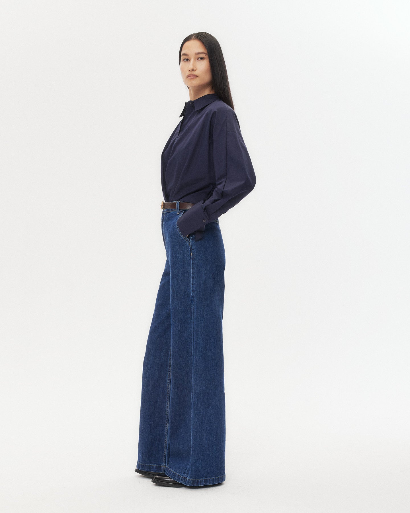 TWP Dark stone McDougal St. Jean in Denim view 5