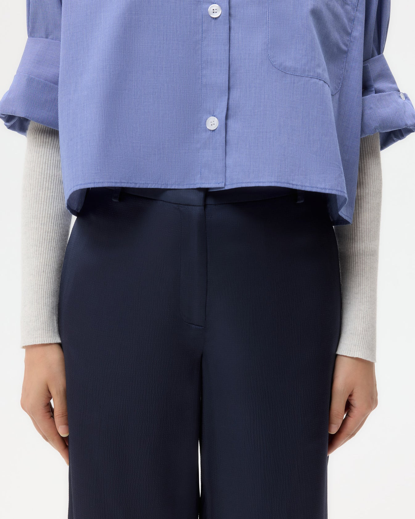 TWP Parisian night Downing in Pant Hammered Viscose Satin view 4