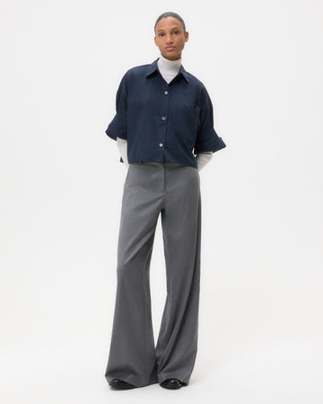 TWP Medium heather grey Downing Pant in Stretch Wool view 1