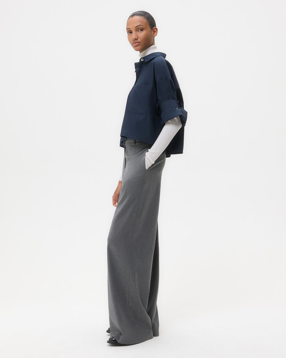 TWP Medium heather grey Downing Pant in Stretch Wool view 3