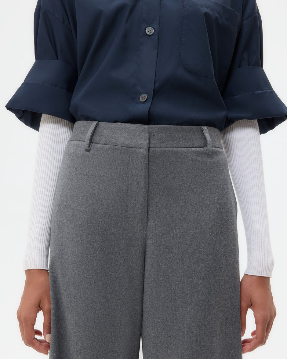 TWP Medium heather grey Downing Pant in Stretch Wool view 5