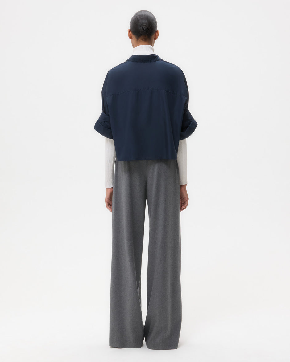 TWP Medium heather grey Downing Pant in Stretch Wool view 4