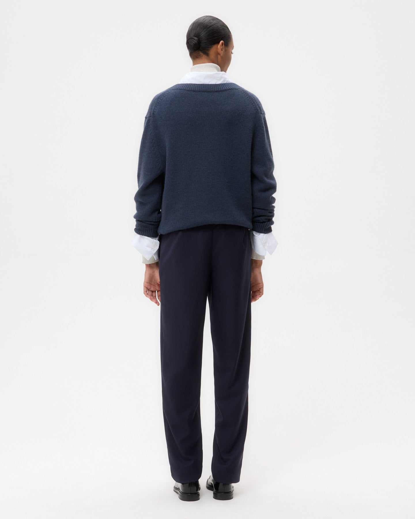 TWP Midnight Harrison Pant in Stretch Wool view 5