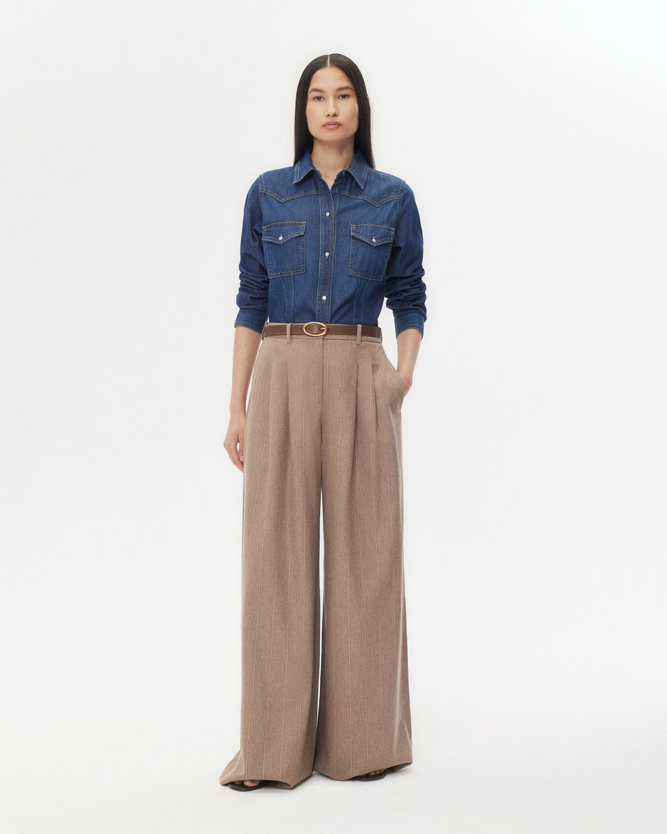 TWP Timber wolf mult Avery Pant in Stretch Wool view 2