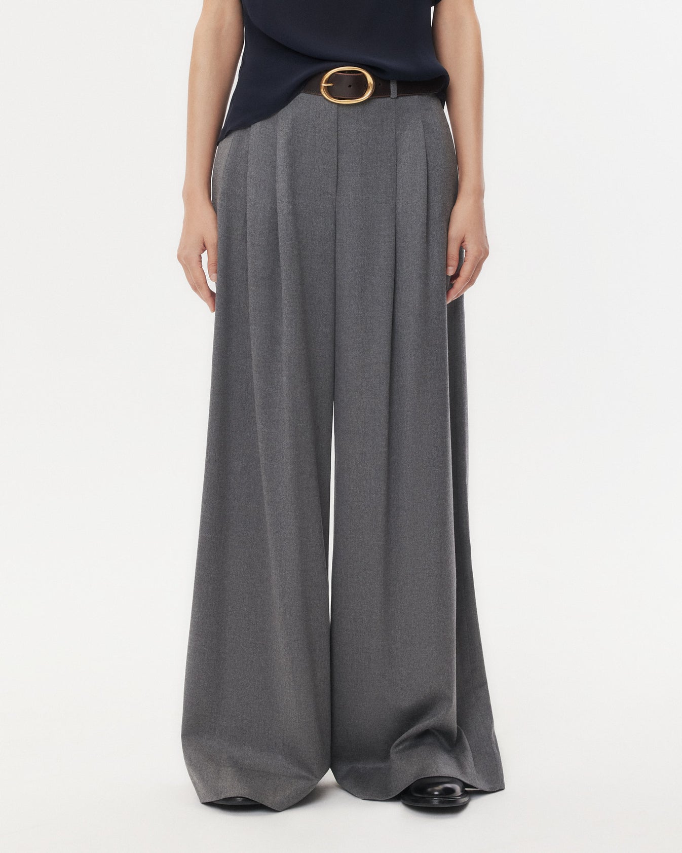 TWP Medium heather grey Avery Pant in Modern Viscose Wool view 3