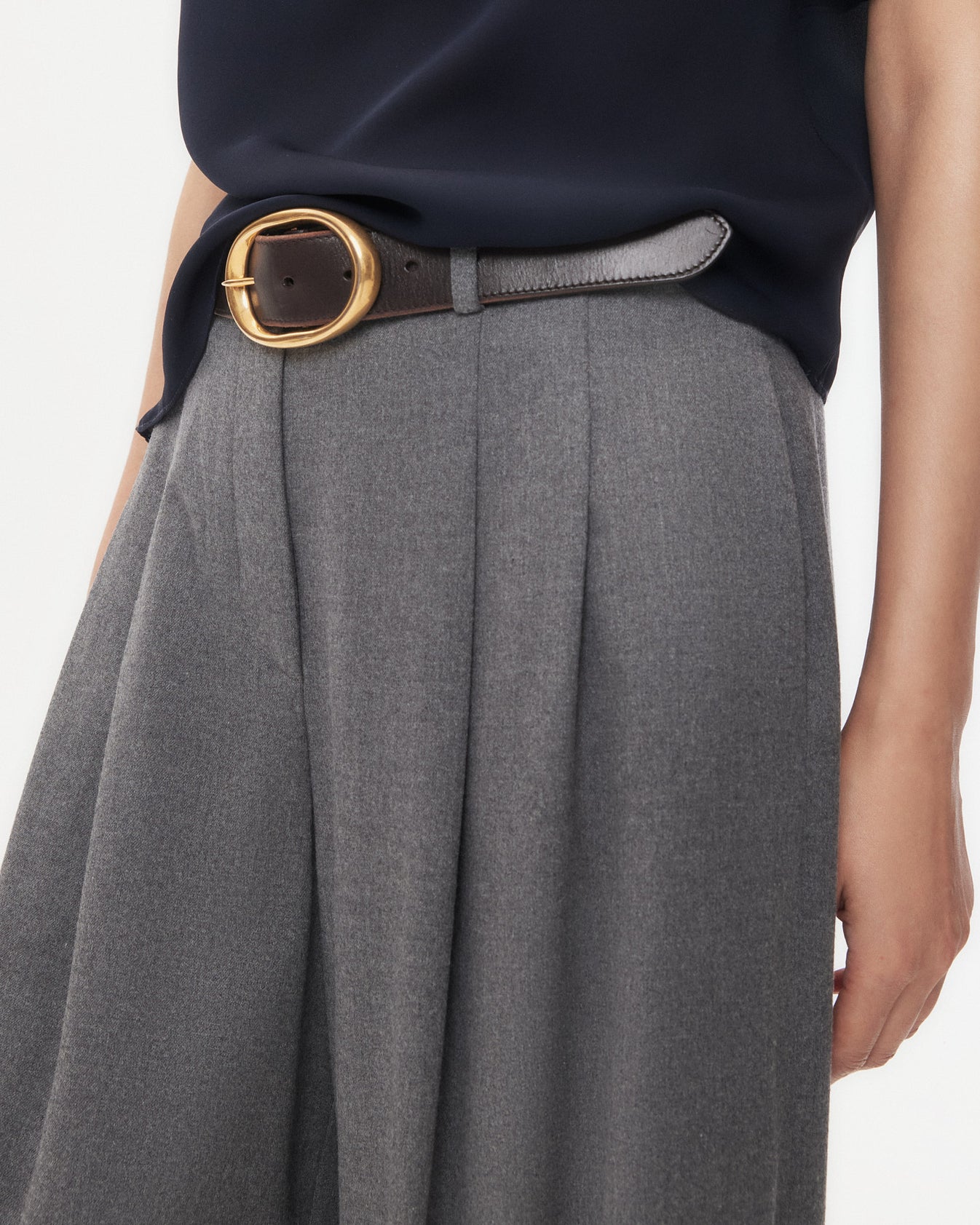 TWP Medium heather grey Avery Pant in Modern Viscose Wool view 2