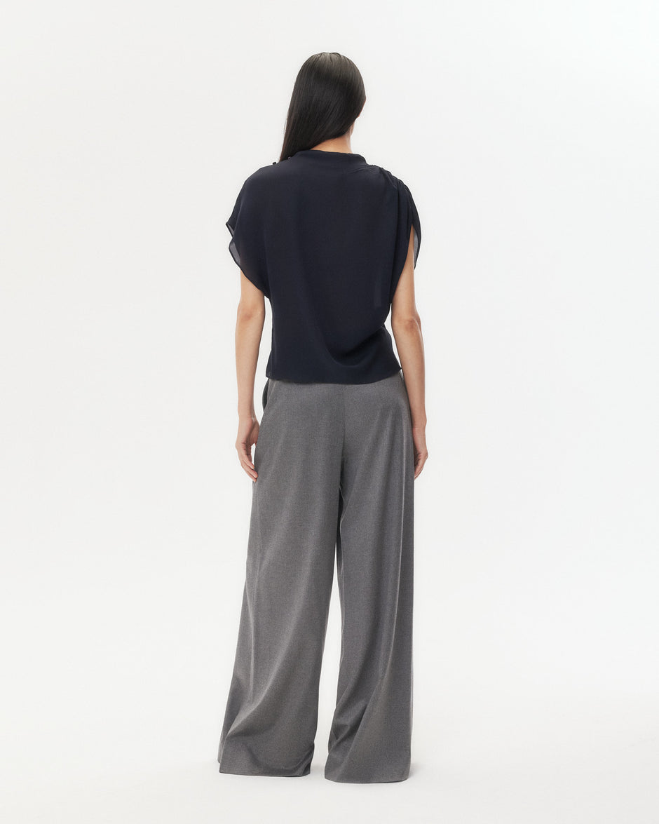 TWP Medium heather grey Avery Pant in Modern Viscose Wool view 5